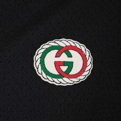 Gucci Zip Up Web Knit Track Jacket