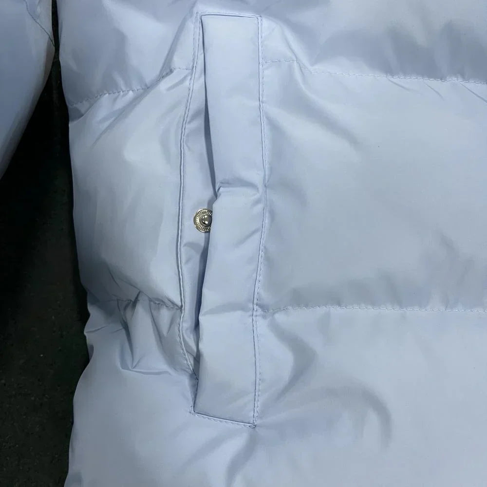 Trapstar Hyperdrive Detachable Hooded Puffer Jacket - Ice Blue