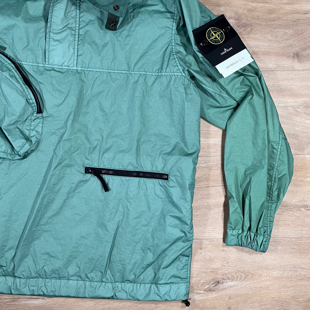 Stone Island Membrana 3L TC Anorak Jacket in Mint Castmark