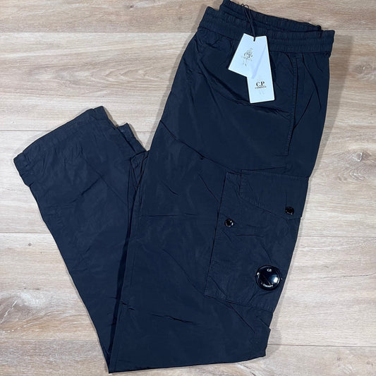 CP Company Chrome-R Lens Cargo Pants in Black Castmark