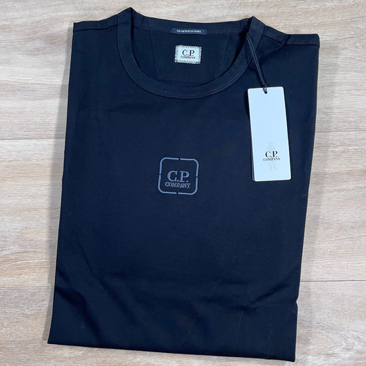 CP Company Metropolis Long Sleeved T-Shirt in Black Castmark