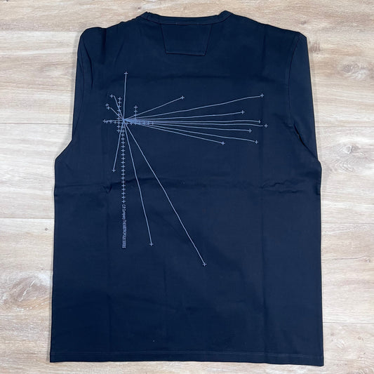 CP Company Metropolis Long Sleeved T-Shirt in Black Castmark