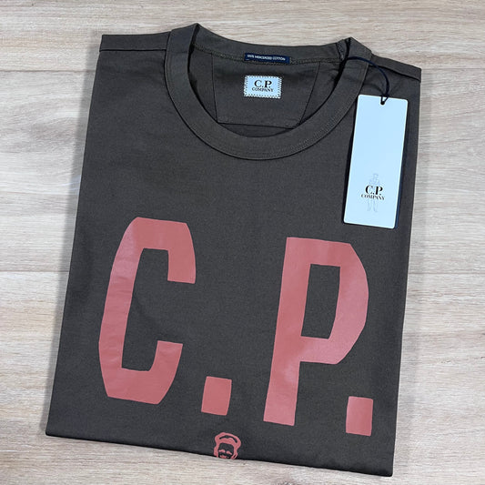 CP Company Mercerized 30/2 Jersey Sailor T-Shirt in Ivy Green Castmark