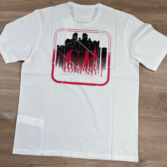 CP Company Metropolis T-Shirt in White Castmark