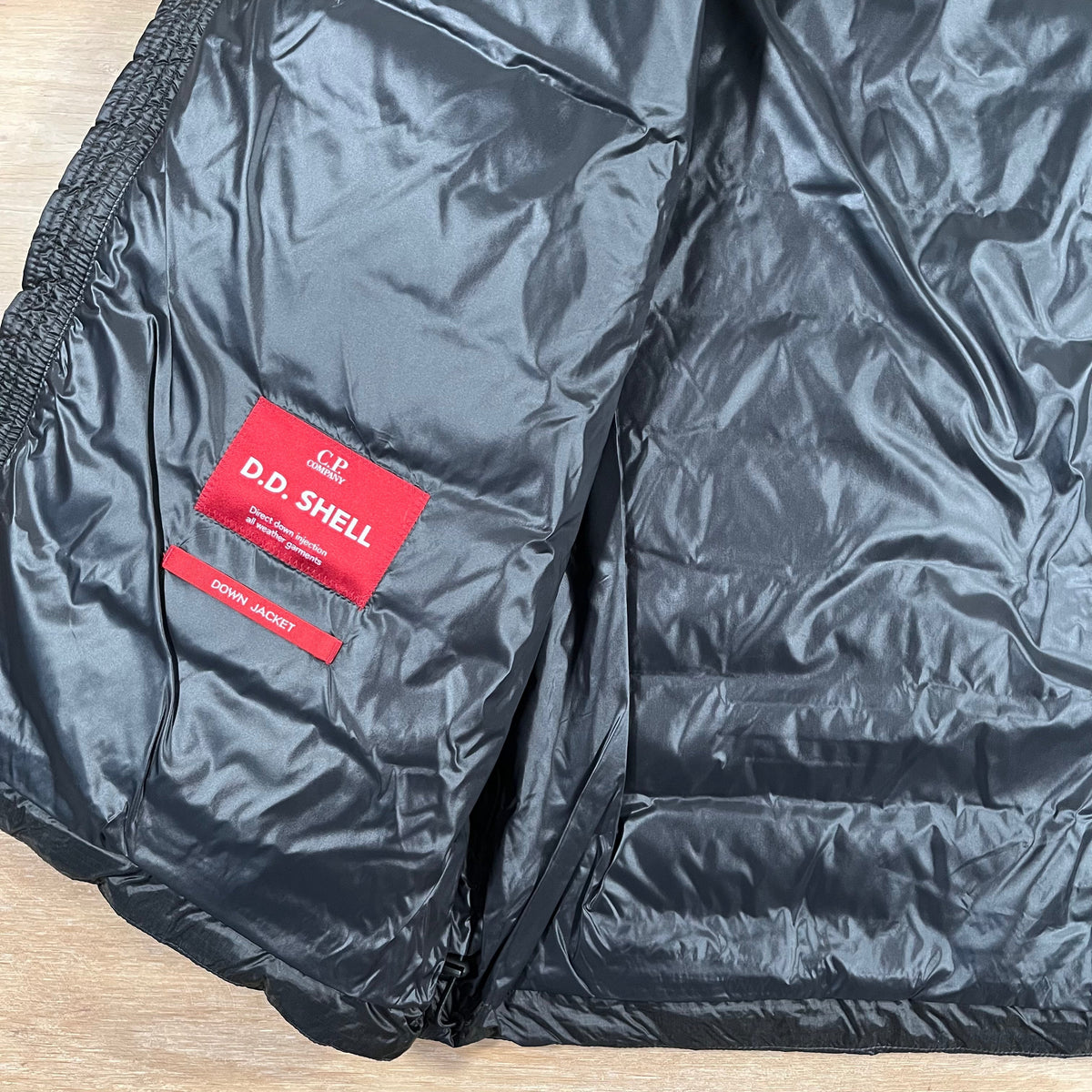 CP Company DD Shell Goggle Down Jacket in Black Castmark