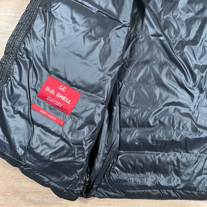 CP Company DD Shell Goggle Down Jacket in Black Castmark