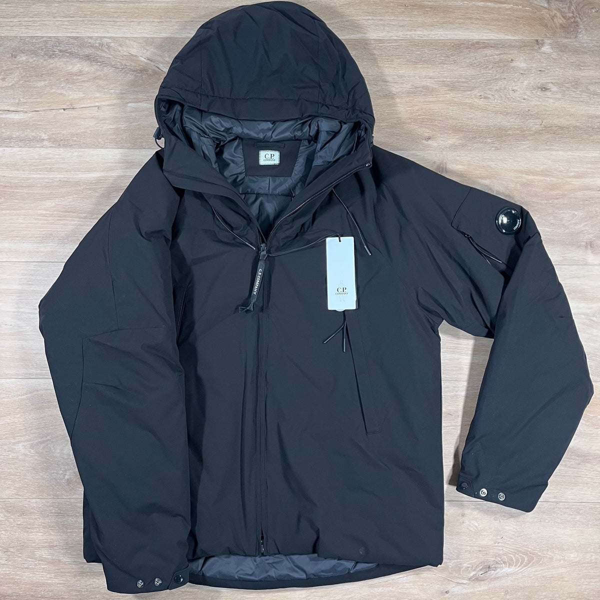 CP Company Pro-Tek Padded Lens Jacket in Black Castmark