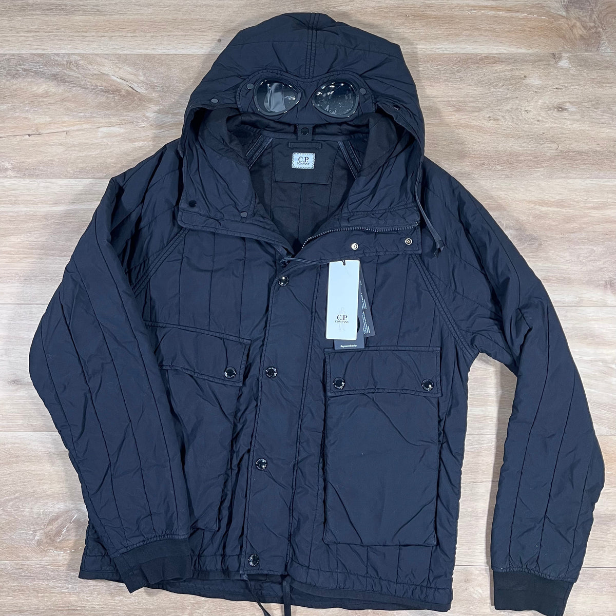 CP Company GD Liner Goggle Jacket in Black Castmark