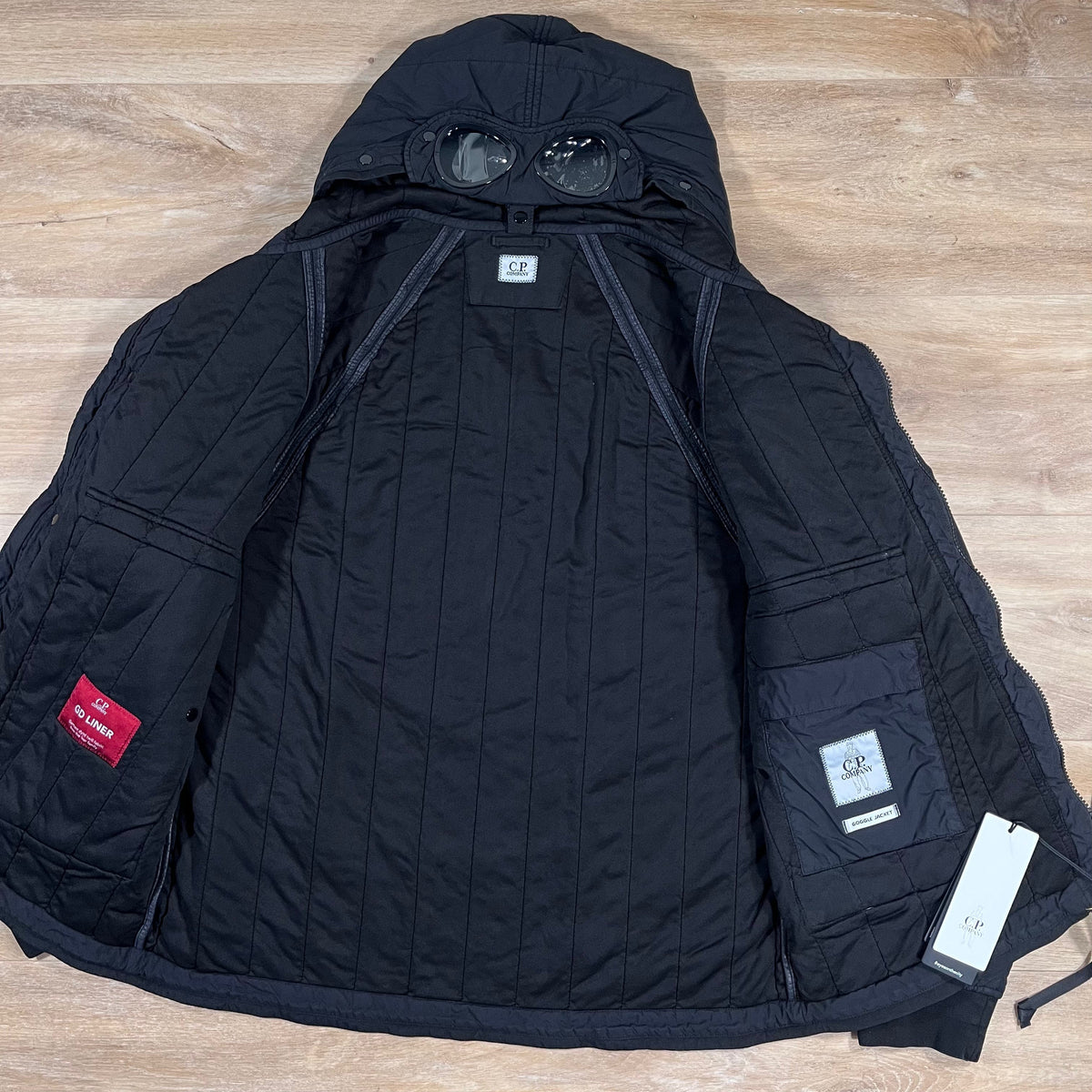 CP Company GD Liner Goggle Jacket in Black Castmark