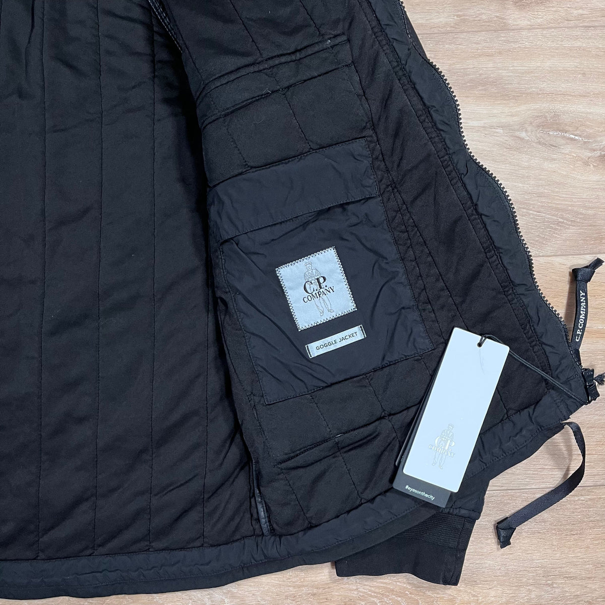 CP Company GD Liner Goggle Jacket in Black Castmark