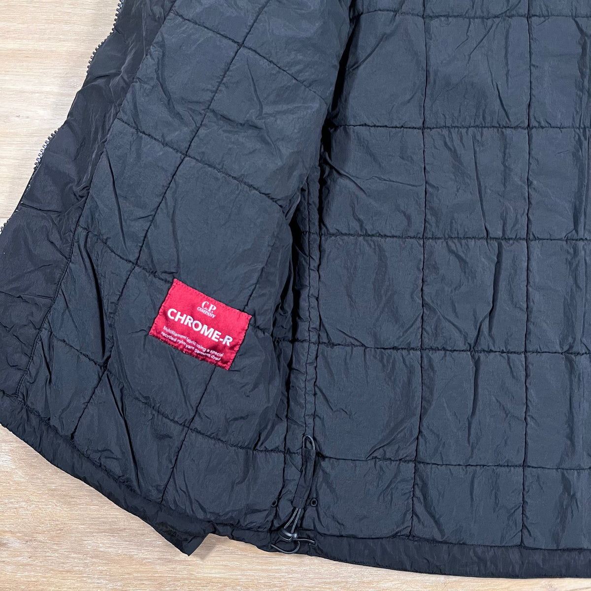 CP Company Chrome-R Goggle Jacket in Black Castmark
