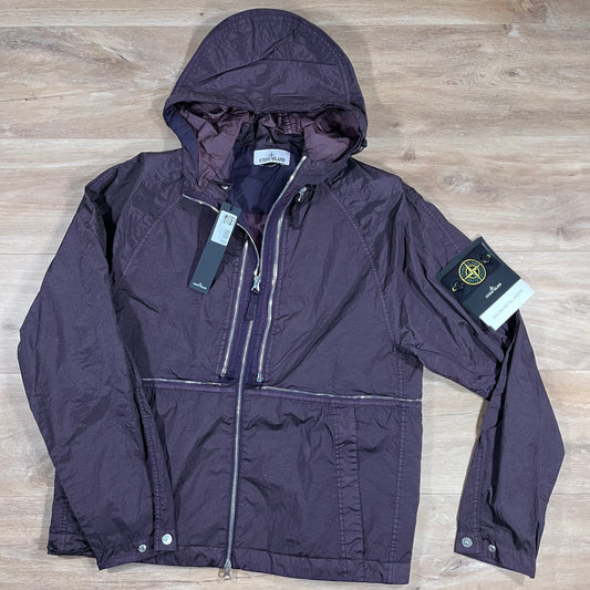 Stone Island Nylon Metal Watro-TC Convertible Jacket in Burgundy Castmark