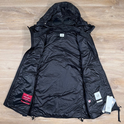 CP Company Nada Shell Goggle Padded Gilet in Black Castmark