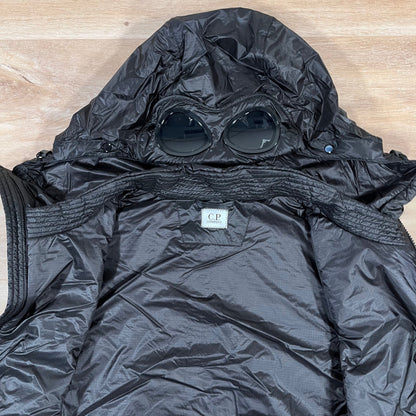CP Company Nada Shell Goggle Padded Gilet in Black Castmark