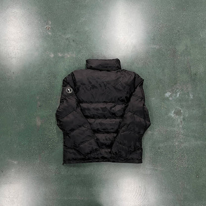 Trapstar Irongate T Jacquard Puffer Jacket - Black/Blue