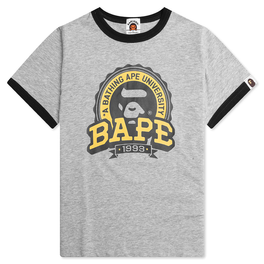 Kid's Bape Emblem Tee - Gray