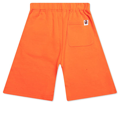 Kid's Bape Pigment Dye Sweat Shorts - Orange