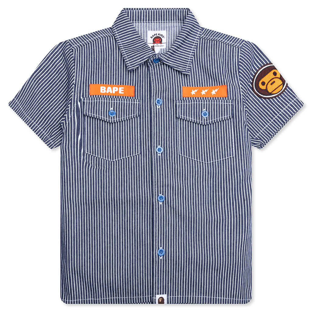 Kid's Hickory Baby Milo Patch S/S Shirt - Navy