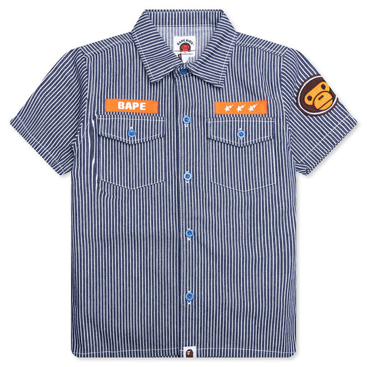 Kid's Hickory Baby Milo Patch S/S Shirt - Navy