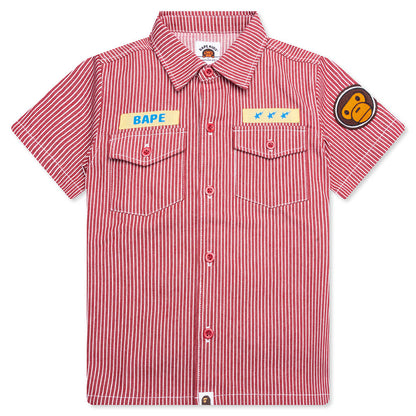 Kid's Hickory Baby Milo Patch S/S Shirt - Red