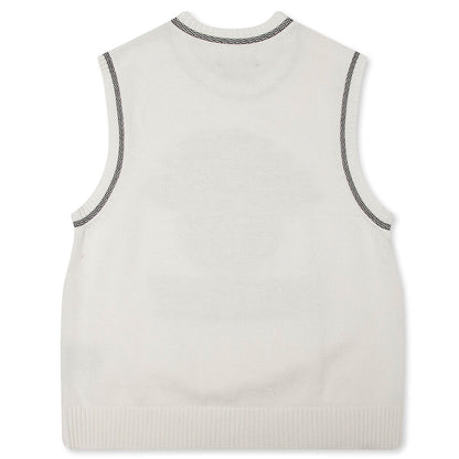 Knit Varsity Basketball Jersey - White