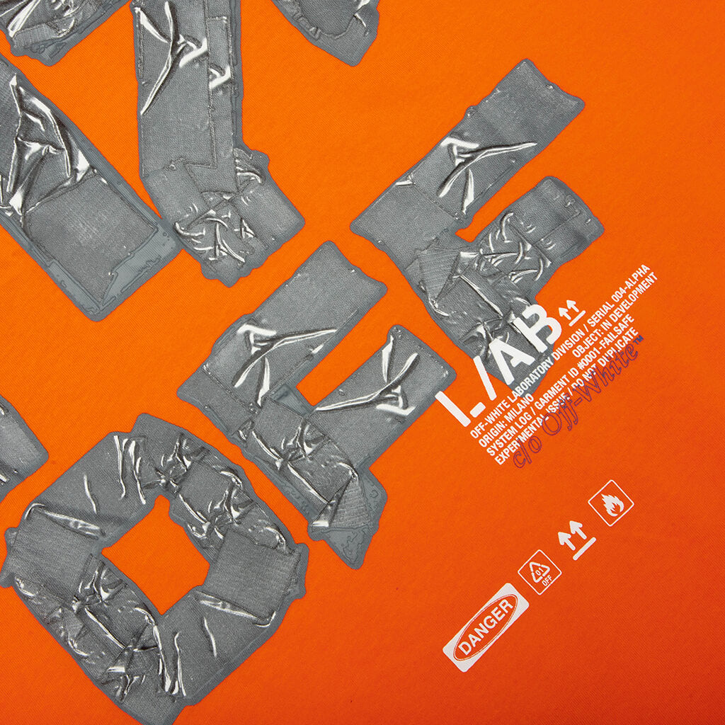 Off Active Duct Tape S/S Tee - Orange Tiger