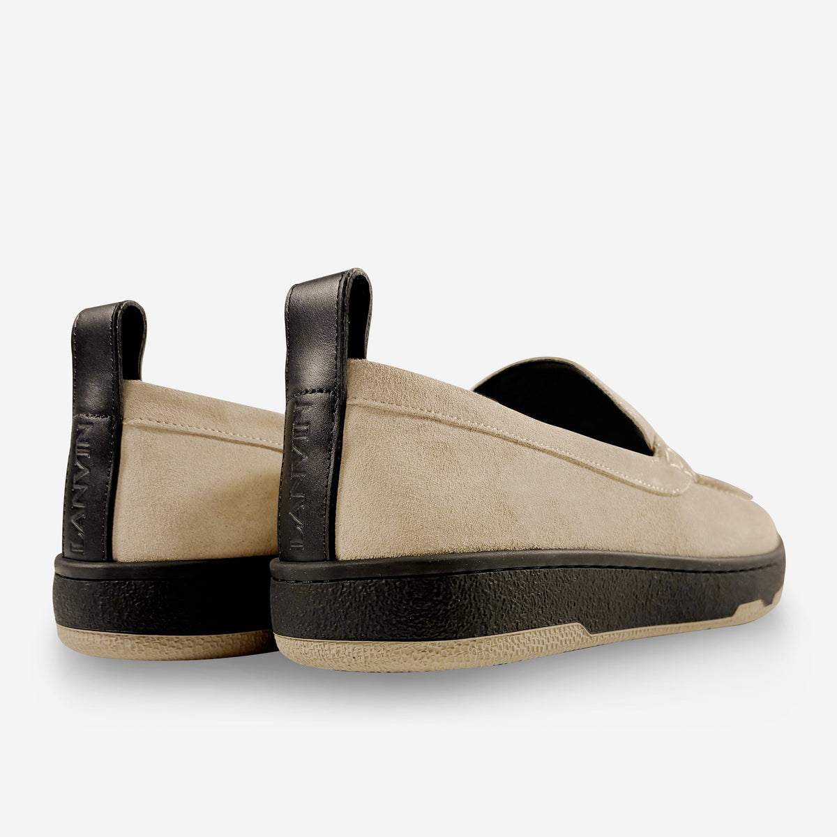 Lanvin Cruiser Suede Moccasins