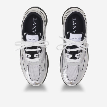 Lanvin Crinkled Metallic Leather JLA Sneakers