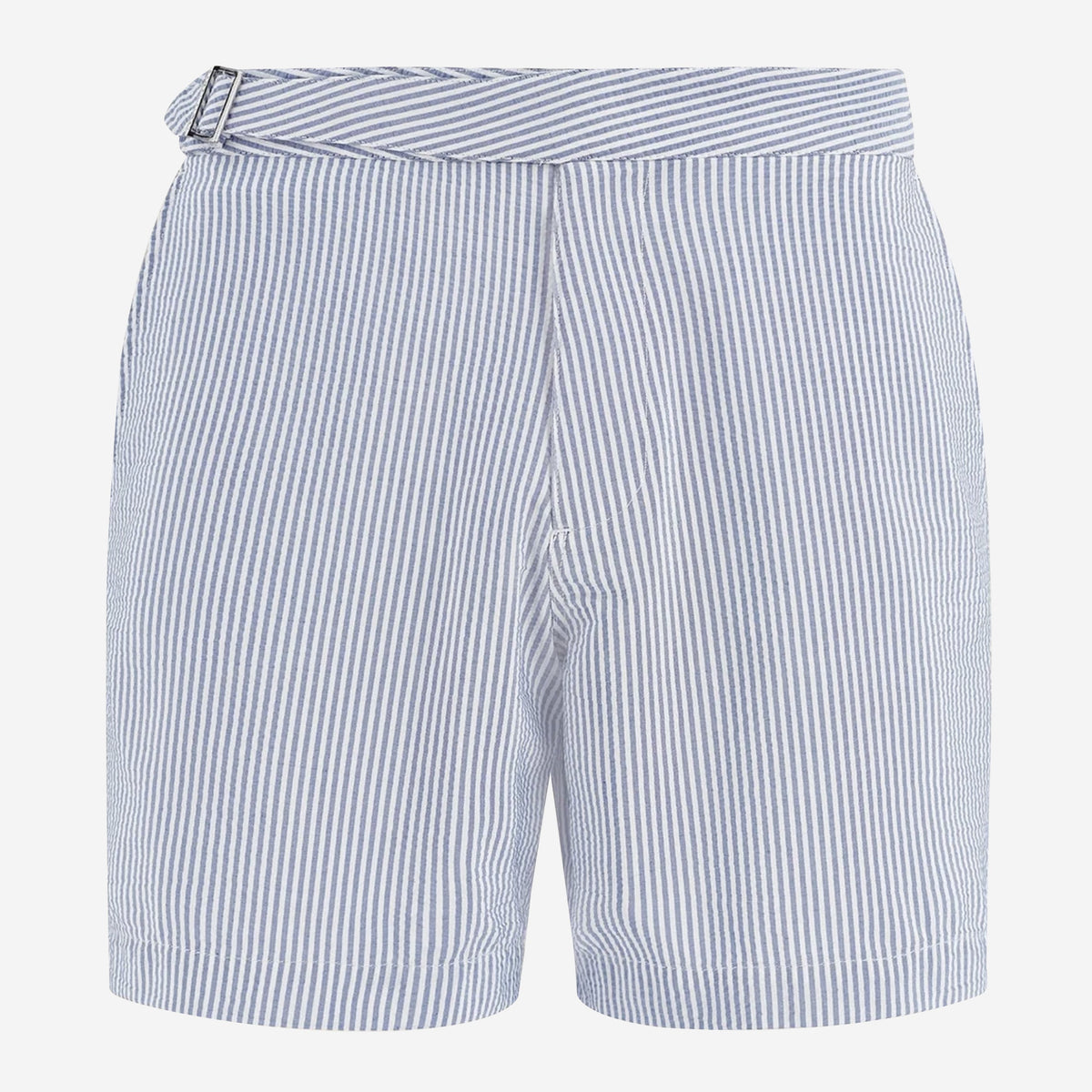 Lewis James Seersucker Striped Half Elasticated Swimshorts