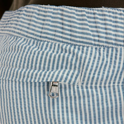 Lewis James Seersucker Striped Half Elasticated Swimshorts