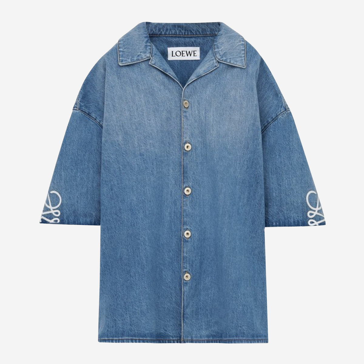Loewe Anagram Sleeve Denim Shirt