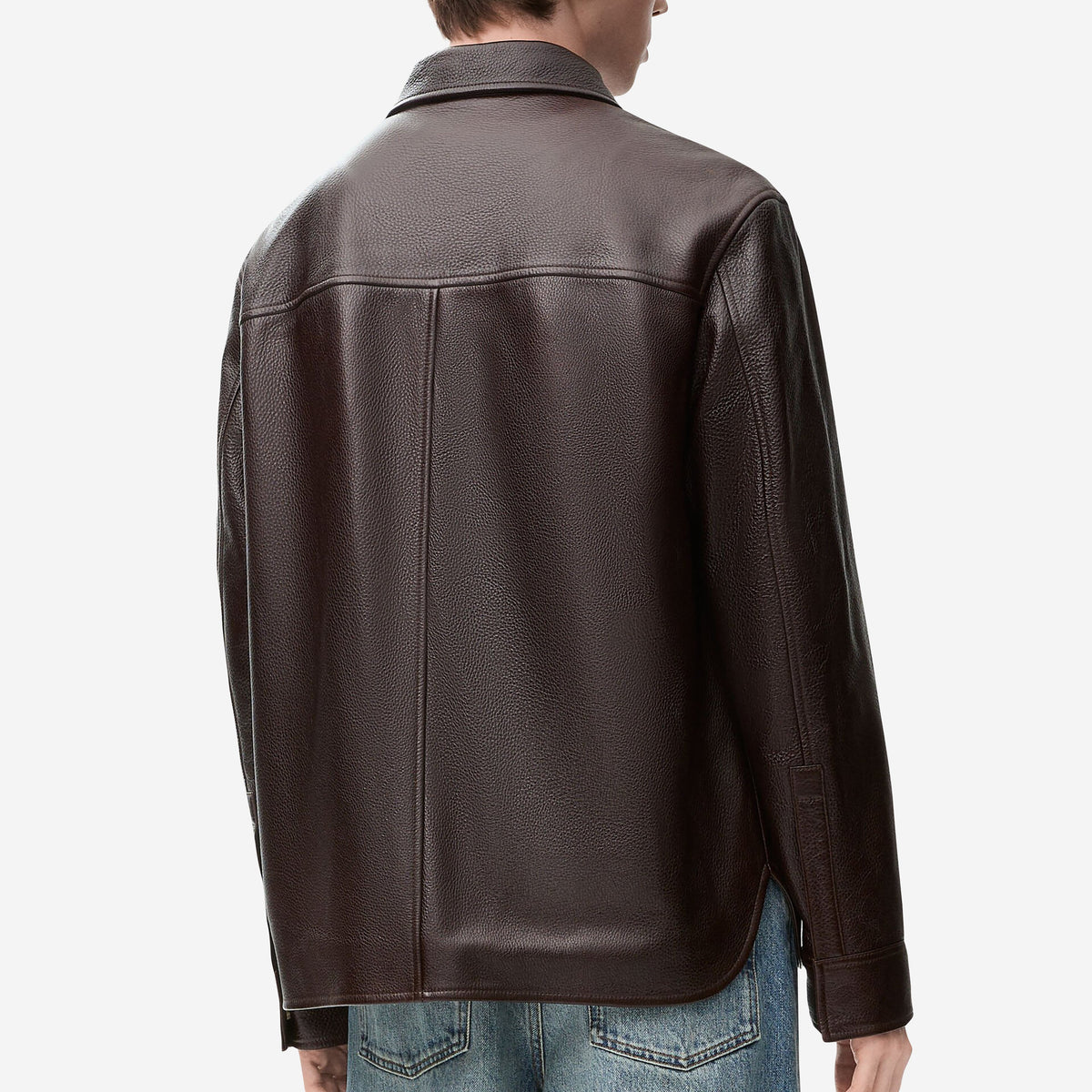 Loewe Oxblood Overshirt Deerskin Jacket