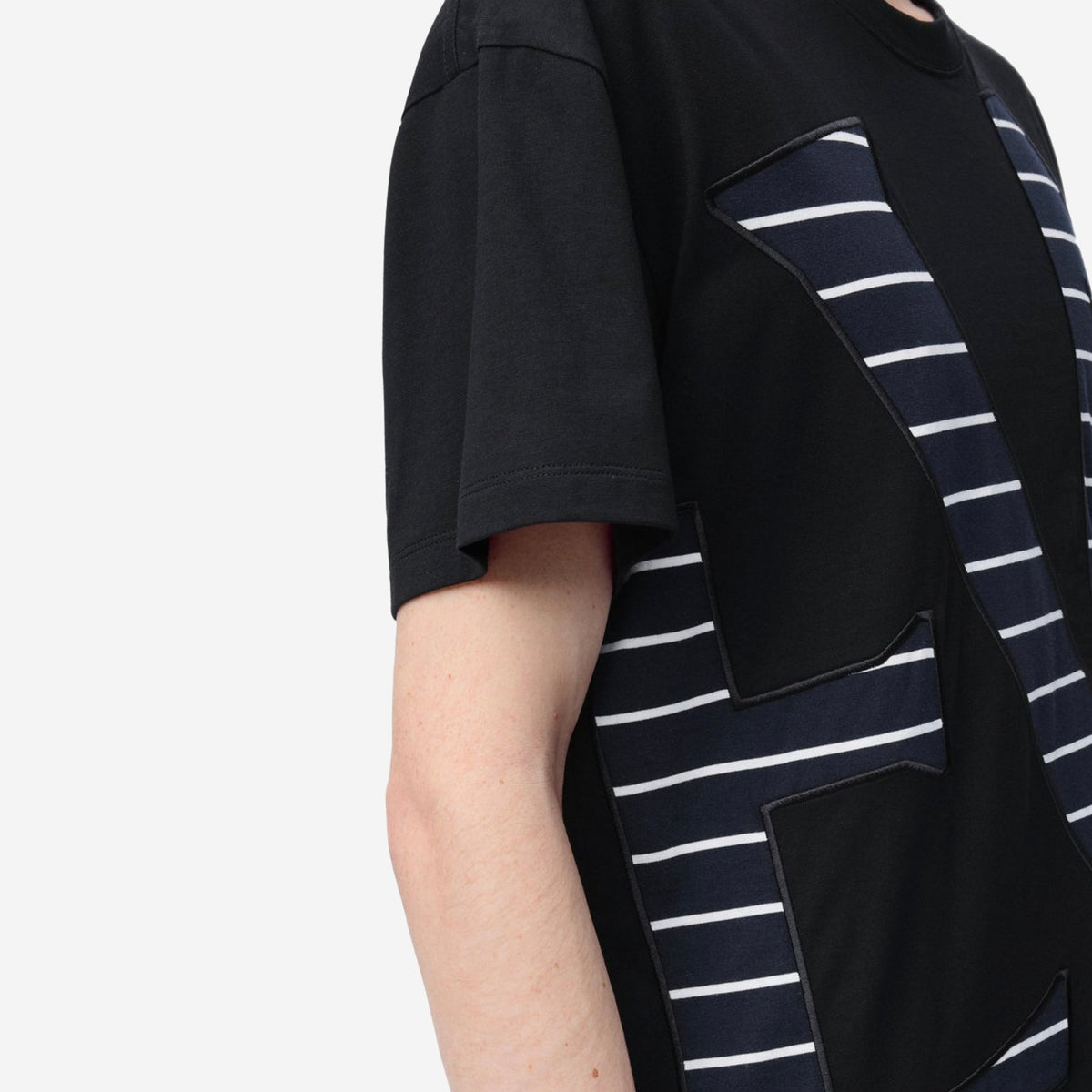 Loewe Striped Intarsia Embroidery Logo T-Shirt