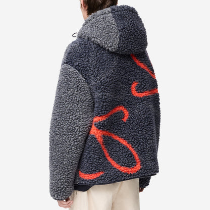 Loewe Anagram Wool Blend Hooded Jacket