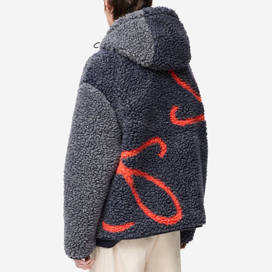 Loewe Anagram Wool Blend Hooded Jacket