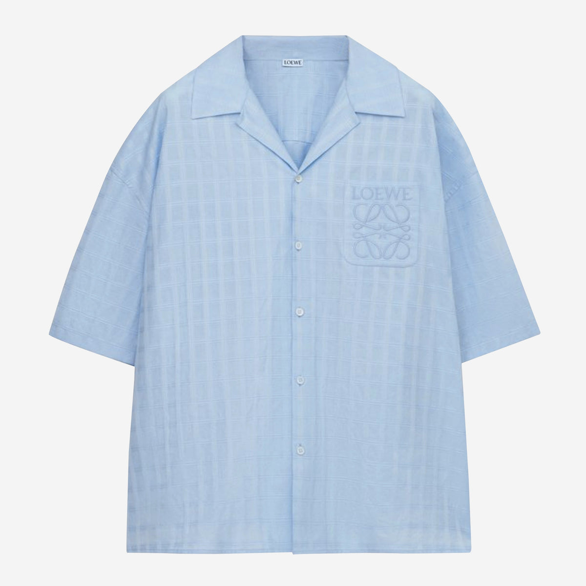 Loewe Short Sleeve Jacquard Anagram Pocket Shirt