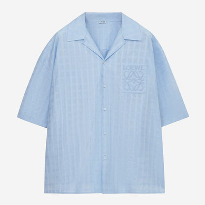 Loewe Short Sleeve Jacquard Anagram Pocket Shirt