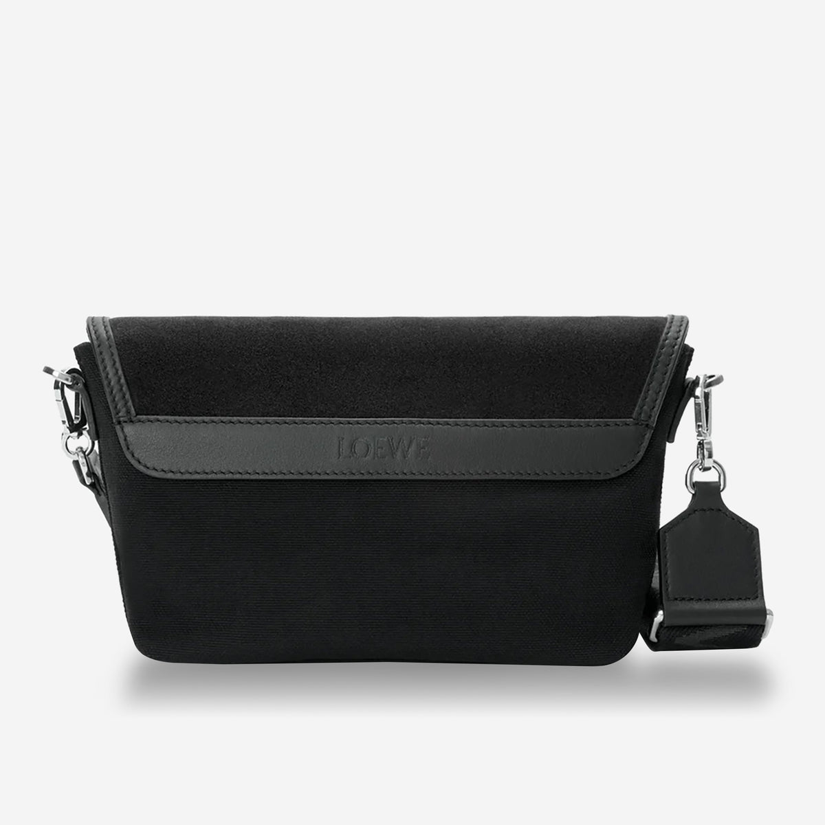 Loewe Mini Flex canvas and suede messenger bag
