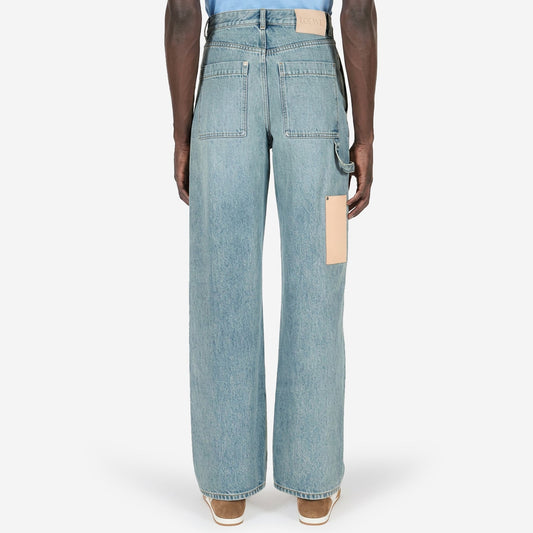 Loewe Washed Denim Patch Jeans
