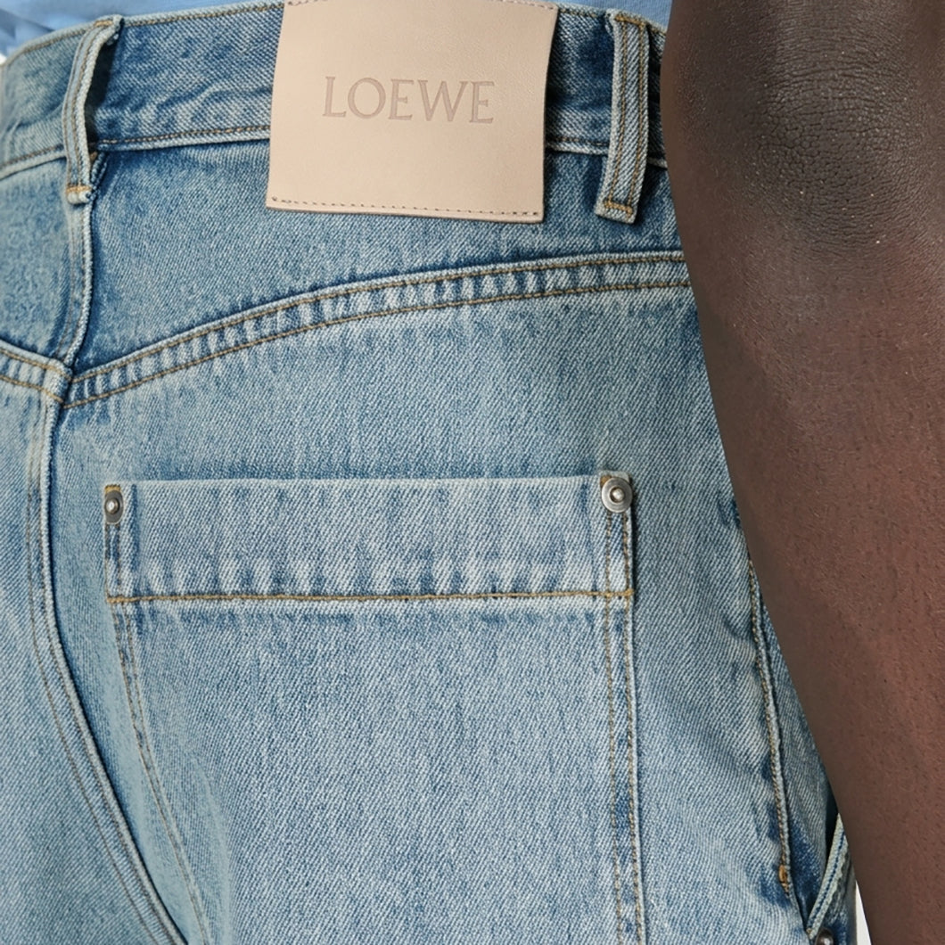 Loewe Washed Denim Patch Jeans