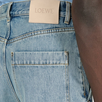 Loewe Washed Denim Patch Jeans