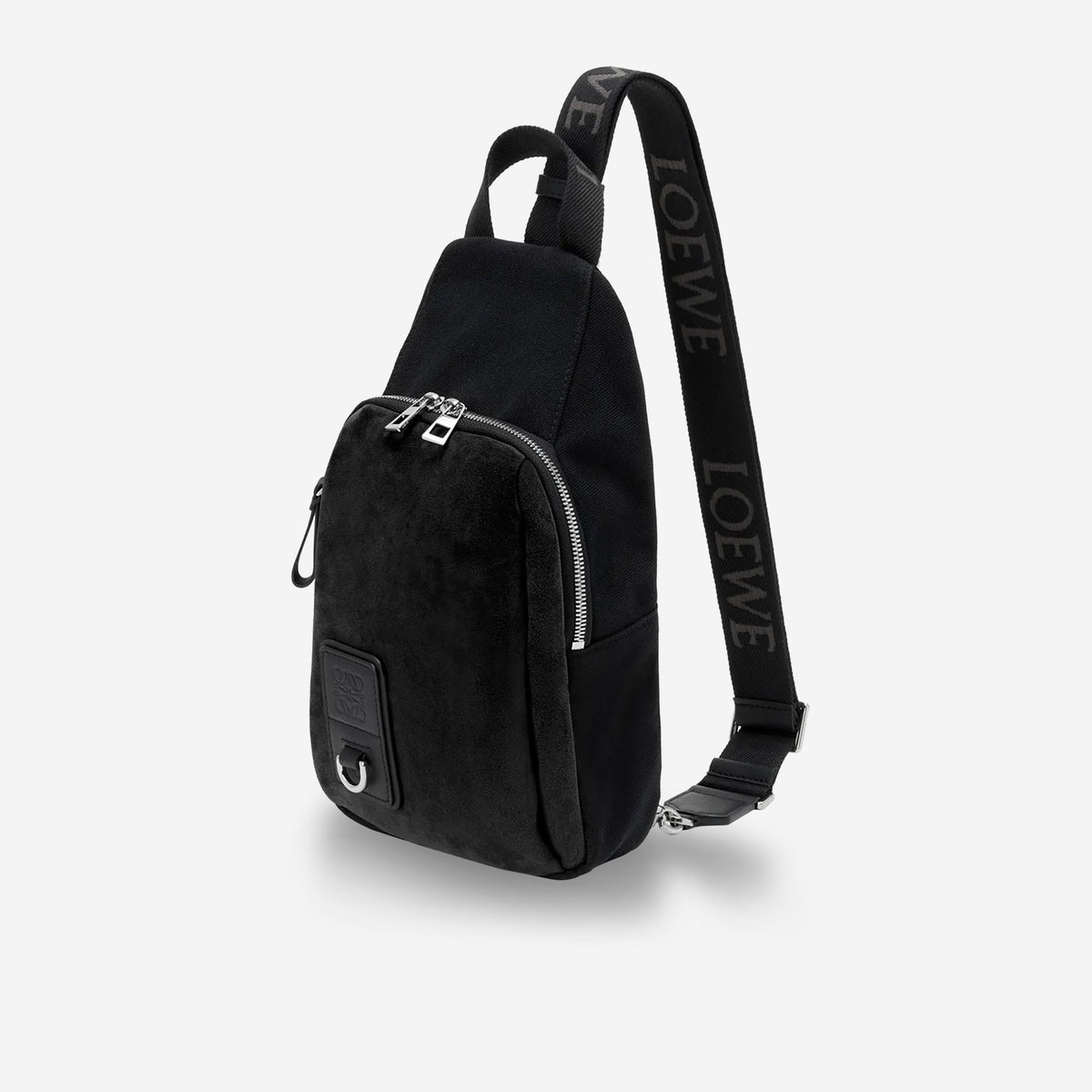 Loewe Canvas And Suede Flex Sling Bag