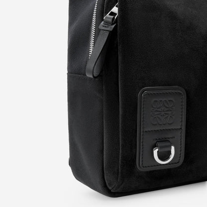 Loewe Canvas And Suede Flex Sling Bag