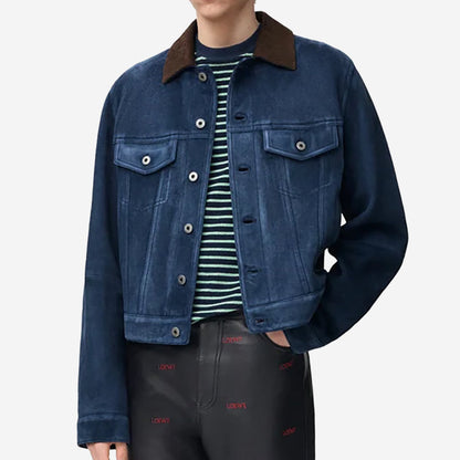 Loewe Suede Goat Skin Trucker Jacket