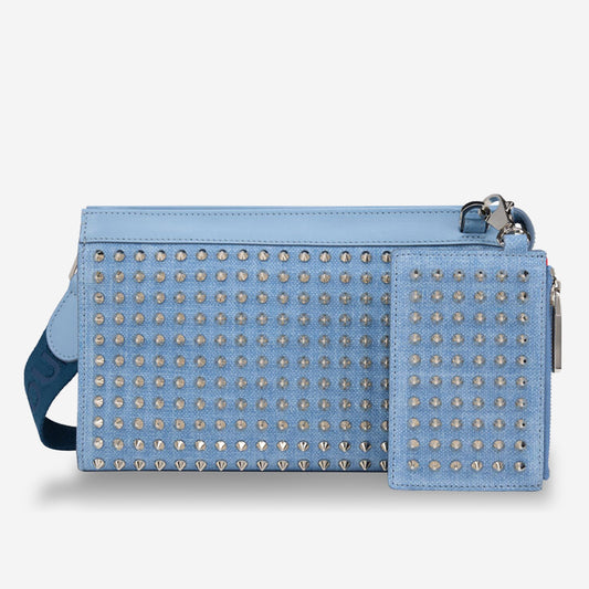 Christian Louboutin Calf Leather And Canva Funky Crossbody Bag