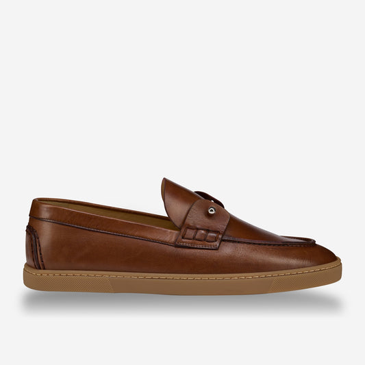 Christian Louboutin Chambeliboat Havane Patinated Calf Leather Shoe