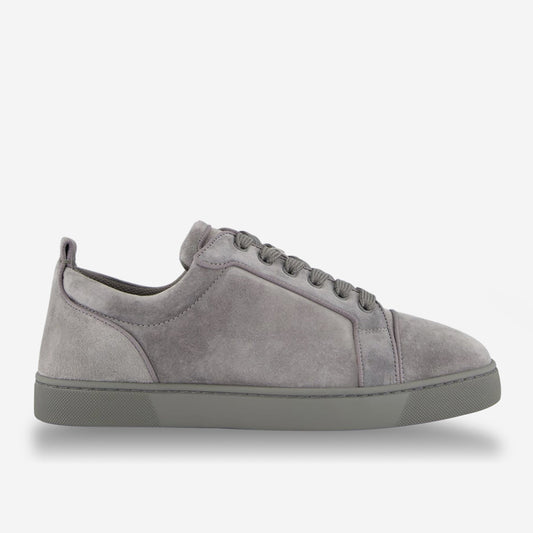 Christian Louboutin Louis Junior Orlato Velours Smoke Grey Sneakers