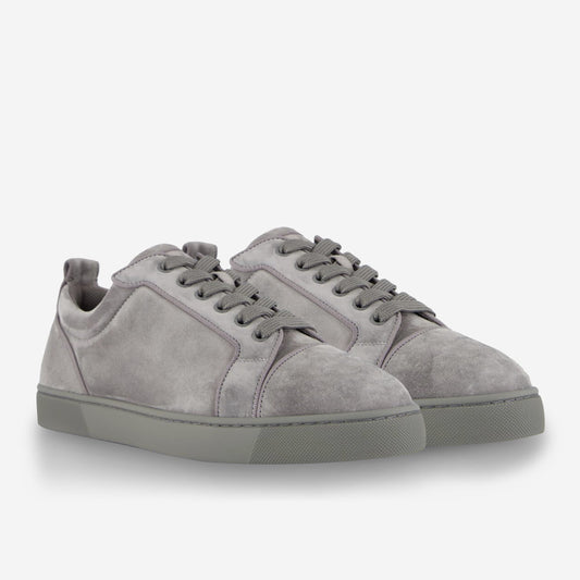 Christian Louboutin Louis Junior Orlato Velours Smoke Grey Sneakers