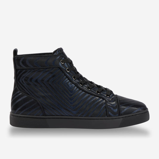 Christian Louboutin Louis Flat Jacquard Ocean High Top Sneakers