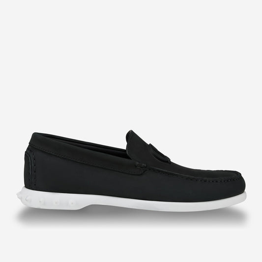 Christian Louboutin Moonkel Nubuck Leather Spike Sole Loafer